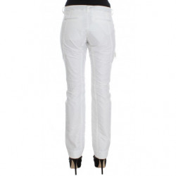 Pantaloni cargo slim fit imbottiti in nylon bianco - IT42-M