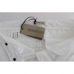 Pantaloni cargo slim fit imbottiti in nylon bianco - IT42-M