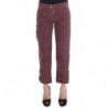 Pantaloni cargo cropped in cotone bordeaux - IT38-XS