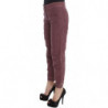 Pantaloni cargo cropped in cotone bordeaux - IT38-XS