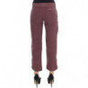 Pantaloni cargo cropped in cotone bordeaux - IT38-XS