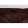 Pantaloni cargo cropped in cotone bordeaux - IT38-XS