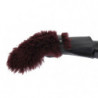Guanti in shearling bordeaux in pelle nera - 8,5-S