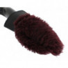 Guanti in shearling bordeaux in pelle nera - 8,5-S
