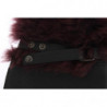 Guanti in shearling bordeaux in pelle nera - 9-M