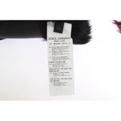 Guanti in shearling bordeaux in pelle nera - 9-M