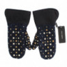Guanti leopardati blu con borchie in lana grigia e shearling - 9-M