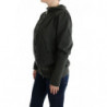 Maglione cerniera cotone cappuccio superiore grigio - IT40-S