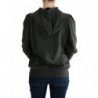 Maglione cerniera cotone cappuccio superiore grigio - IT40-S