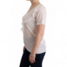 T-shirt bianca con camicetta in lana 100% lana - IT46-XL