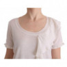 T-shirt bianca con camicetta in lana 100% lana - IT46-XL