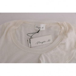 T-shirt bianca con camicetta in lana 100% lana - IT46-XL