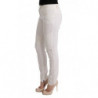Pantaloni casual slim fit in cotone bianco - IT40-S