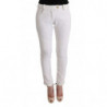 Pantaloni casual slim fit in cotone bianco - IT40-S