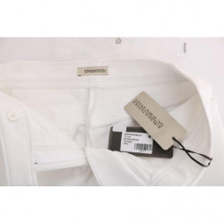 Pantaloni casual slim fit in cotone bianco - IT40-S
