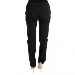 Pantaloni casual slim fit in cotone nero - IT48-XXL