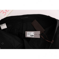 Pantaloni casual slim fit in cotone nero - IT48-XXL