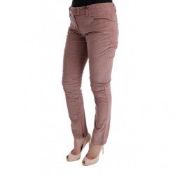 Pantaloni casual corti in velluto rosa - IT44-L