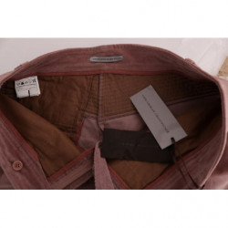 Pantaloni casual corti in velluto rosa - IT44-L