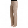 Pantaloni Regular Fit in Cotone Lana Beige - IT40-S