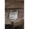 Pantaloni vestibilità regolare in velluto di cotone beige - IT46-XL