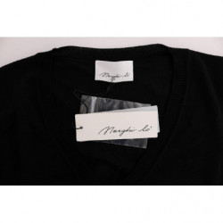 Maglione camicetta di lana nera - IT44-L
