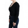 Maglione camicetta di lana nera - IT46-XL