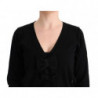 Maglione camicetta di lana nera - IT46-XL