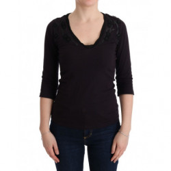 T-shirt viola in cotone con...