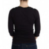 T-shirt viola in cotone con scollo a V - S