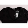 T-shirt viola in cotone con scollo a V - S