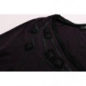 T-shirt viola in cotone con scollo a V - S