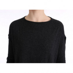 Maglione lavorato a maglia in viscosa grigia - XS