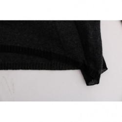 Maglione lavorato a maglia in viscosa grigia - XS