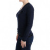 Maglia Blu In Viscosa Scollo V - S