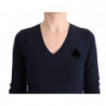 Maglia Blu In Viscosa Scollo V - S