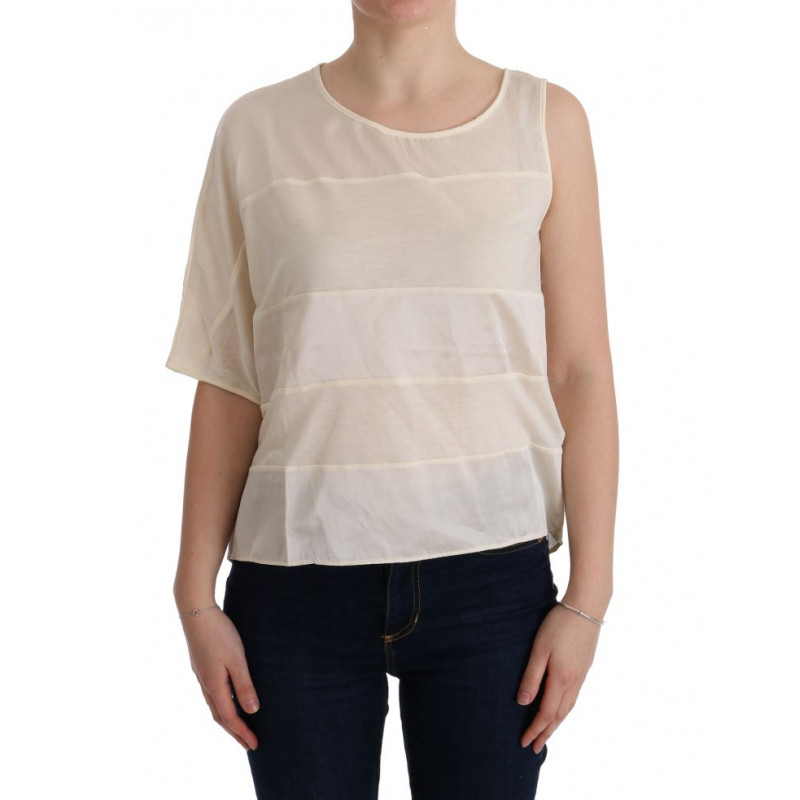 Camicetta superiore asimmetrica beige - XXS