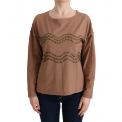 Maglione borchiato in...