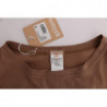 Maglione borchiato in cotone marrone - S