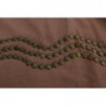 Maglione borchiato in cotone marrone - S