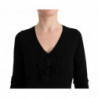 Abito a trapezio a maniche lunghe in lana nera - IT44-L