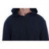 Maglione di cotone con cappuccio casual da palestra nero - L