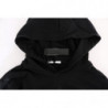 Maglione di cotone con cappuccio casual da palestra nero - L