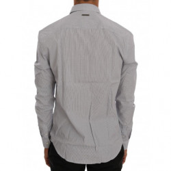 Camicia vestibilità regolare cotone casual motivo check bianco blu - L