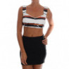 Top bustier elasticizzato con paillettes multicolori - IT42-M