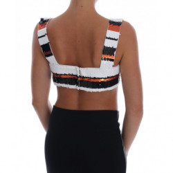 Top bustier elasticizzato con paillettes multicolori - IT42-M