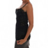 Top in pizzo elasticizzato di seta nera - IT4 - L