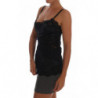 Top in pizzo elasticizzato di seta nera - IT4 - L