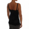 Top in pizzo elasticizzato di seta nera - IT4 - L