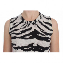 Canotta con canotta in maglia di cashmere 100% zebrata - IT38-XS